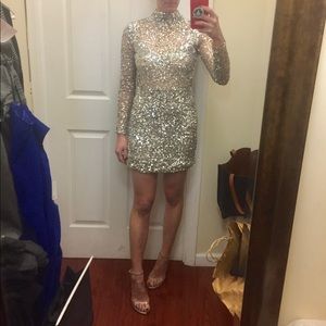 Parker Black Sequin Mini Dress
